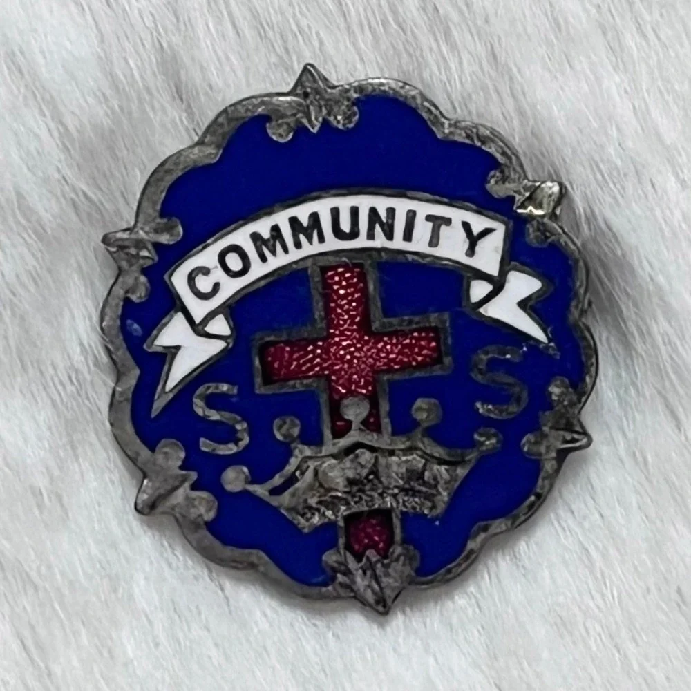 🔮 5/$25 Vintage Community Sunday School Christian Pin‎